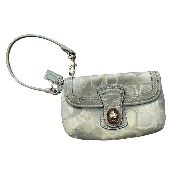Coach Grey Wristlet/Clutch Mini Bag - Picture 1 of 6